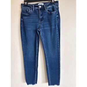 Vervet Womens Ankle Cutoff Jeans Size 28 Dark Wash Distressed Hem